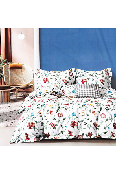 FIONNA.RO Satin Cotton Underwear 4 Pieces - Many Flowers