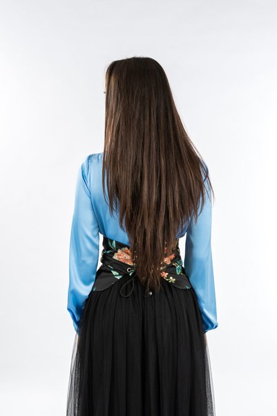 Gorgeaux Corsaj din brocart floral - S(36)