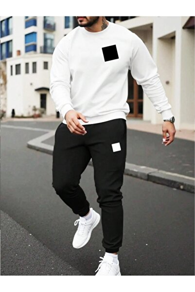 Flaubert -Men's Printed Oversized Sweatshirt -Sweatpants 2-Piece Set 0002