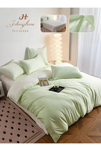 FIONNA.RO Premium Duvet Cover Set 6 Pieces - Lime Green