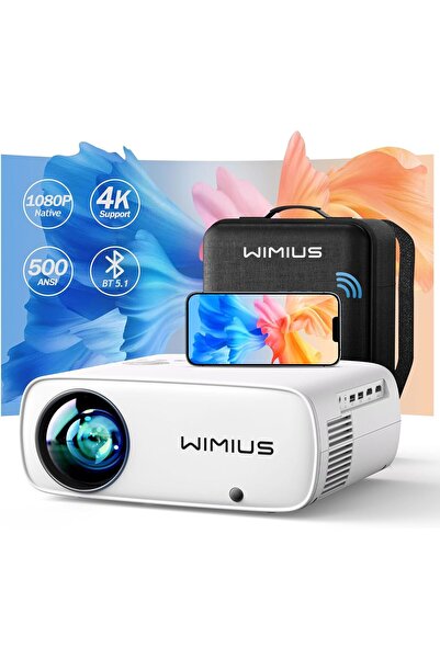 Wan Electronics جهاز عرض فيديو عالي الدقة بتقنية واي فاي 5G وبلوتوث، سطوع 120...