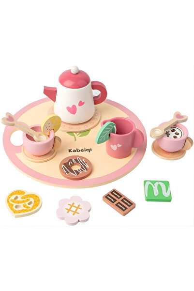 Twisoo Cabecchi 12-Piece Wooden Tea Set Toy for Kids