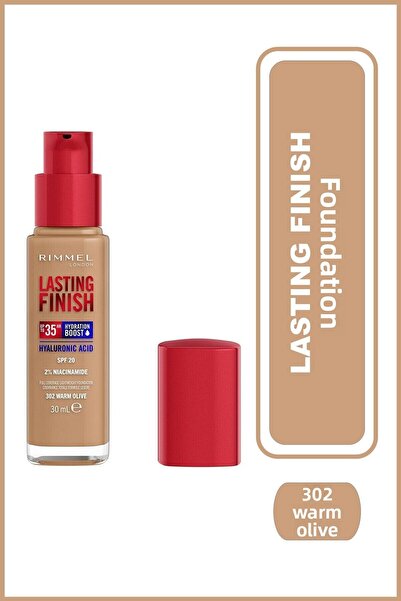 Rimmel Lasting Finish 35 Hour, Colour302 Warm Olive Foundation Full-Coverage,...