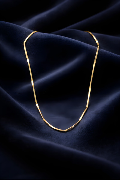 XP XUPİNG Aura Lüks Xuping VIP 50cm Altın Renk İnce Çubuk Zincir Kolye Kararm...