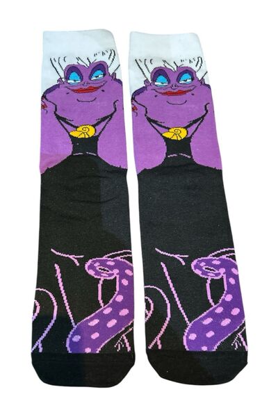 ALEMDAR STORE Classic black and white anime socks