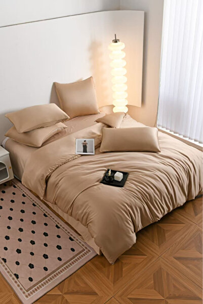 FIONNA.RO Premium Duvet Cover Set Linen 6 Pieces - Beige