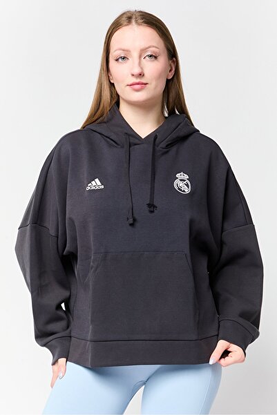 adidas x Real Madrid Women Sportswear Fit Embroided logo Football Hoodie, Cha...