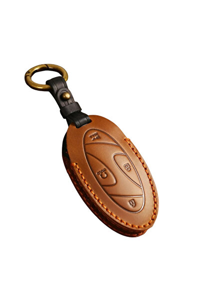 AUTOTOB Husa cheie piele naturala AUTOTOB®, compatibila cu Hyundai, 7 butoane...