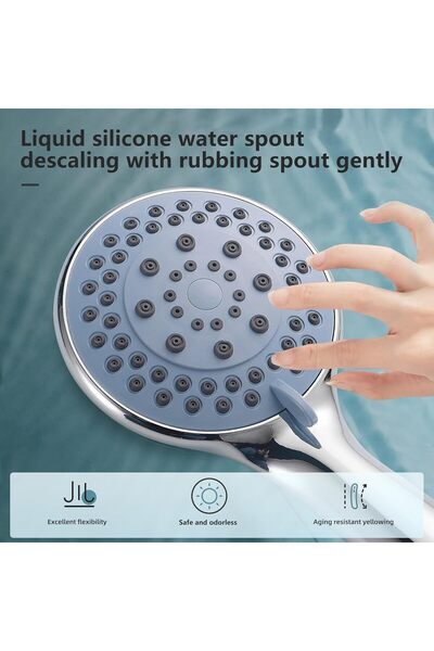 SUNDEX BRIMIX High Pressure Massage Shower Head Set with Hose, Rainfall Spray Modes, Spa Pressure Increase,