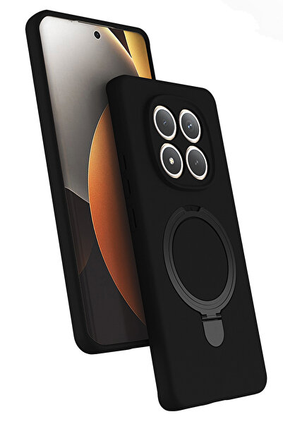 Nezih Case Redmi Note 15 Pro 5G Uyumlu İçi Kadife Stand Olabilen Halka Yüzükl...