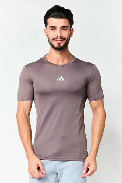 adidas Men Sportswear Fit Short Sleeve Training T-Shirt, Grey