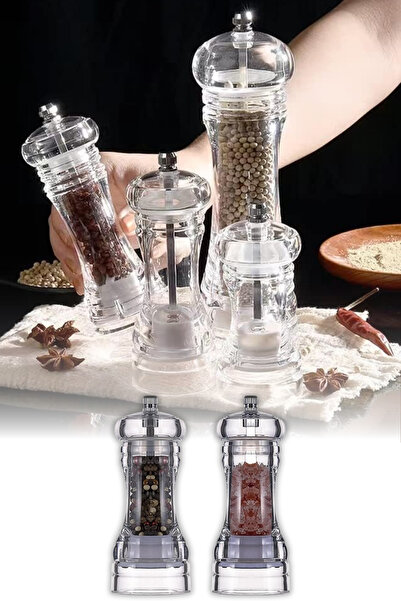 omilife 1 Pc Spice Grinder Transparent Mill Acrylic Salt Pepper Grinder Hand ...