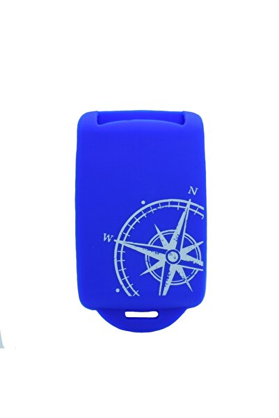 AUTOTOB Husa cheie keyless Renault/Dacia, model busola, albastru inchis