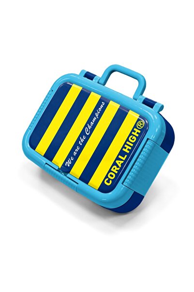 Coral High Παιδικό κουτί φαγητού από ανοξείδωτο ατσάλι με κίτρινο και μπλε σχ...