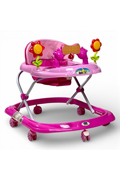 AL BADER مشاية أطفال مزودة بموسيقى وألعاب، قابلة لتعديل الارتفاع، قابلة للطي،...