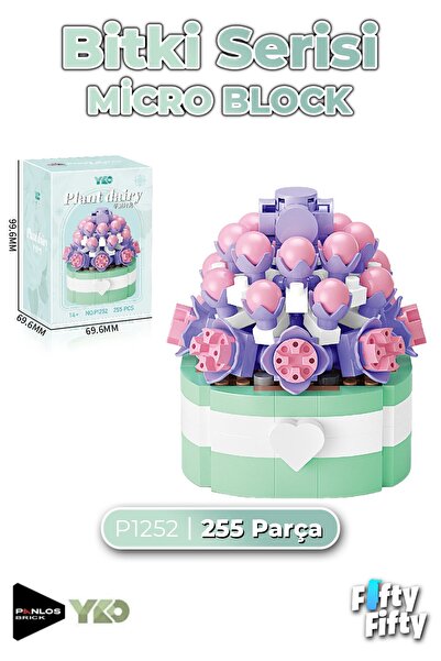 Vagonlife Panlos Micro Block Plant Series 1252 Flower Bouquet 255 Pieces Toy ...