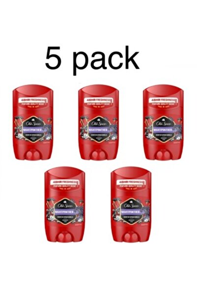 Old Spice 5 pack NIGHT PANTHER deodorant stick for men 1.7 fl.oz / 50 ml