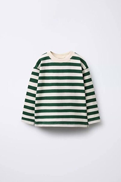 Lolliboomkids Hanorac unisex cu dungi de culoare verde pentru sezonul nou