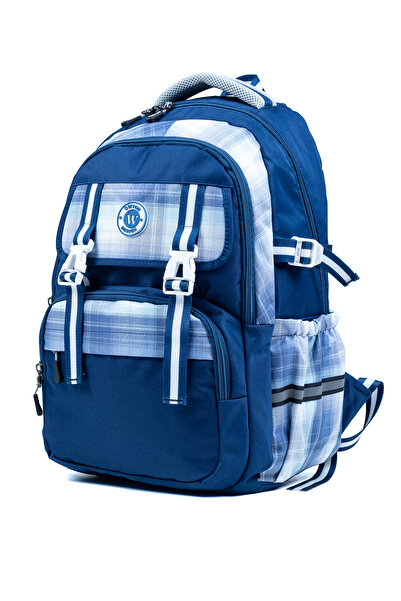 Probag Blue School Bag with 4 Compartments, Orthopedic Back Support, Waterpro...