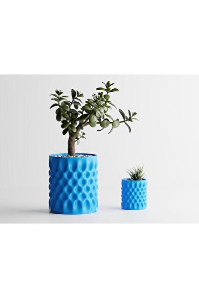 Sani Vase "Dent 2 SMALL" 111 x 111 x H126mm - Cyan