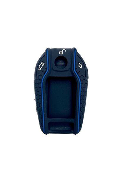 AUTOTOB Smart key case with display, BMW, silicone, AUTOTOB®, black/blue