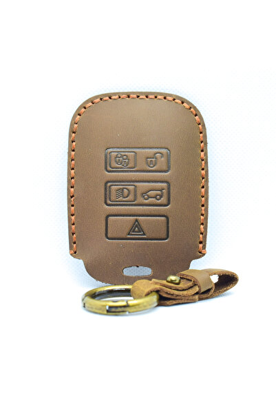 AUTOTOB Husa cheie din piele naturala AUTOTOB®, 5 butoane, Land Rover, maro