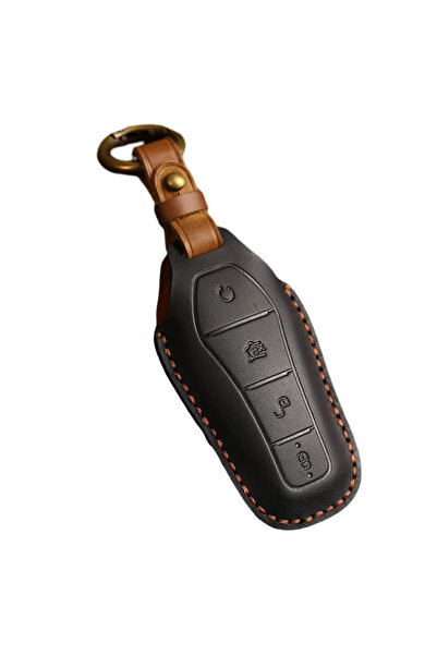 AUTOTOB Husa cheie din piele naturala AUTOTOB®, BYD, negru