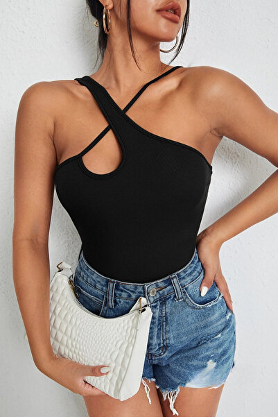 ROSAMİNA Women's Cross Strap Camisole Blouse