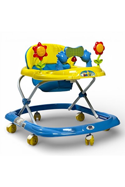 AL BADER مشاية أطفال مزودة بموسيقى وألعاب، قابلة لتعديل الارتفاع، قابلة للطي،...