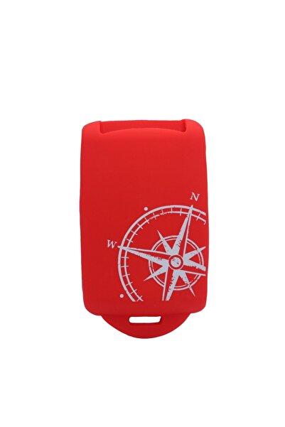 AUTOTOB Husa cheie keyless Renault/Dacia, model busola, rosu