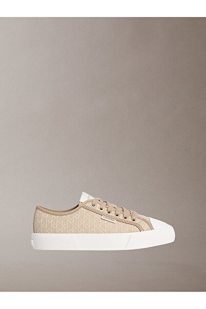 Calvin Klein Women's Vulc Laceup Aop Canvas Sneaker