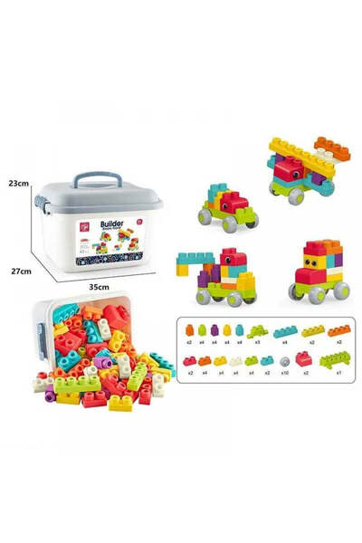 Colorland Kids Home Toys Builder Block World With 62 Pcs