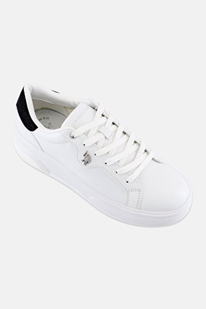 U.S. Polo Assn. Women Lace Up Sneakers, White