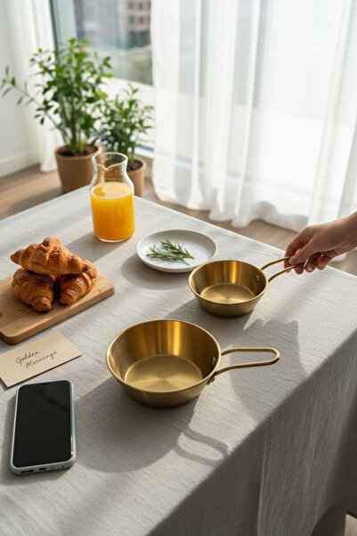 Bereketli Store 2'li Kulplu Gold Sunumluk Tava Görünümlü Meze Zeytin Tabağı