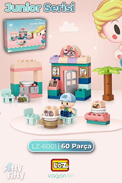 Vagonlife Loz Junior Series Cafe Beverage Shop 60 Pieces Decorative Toy Build...