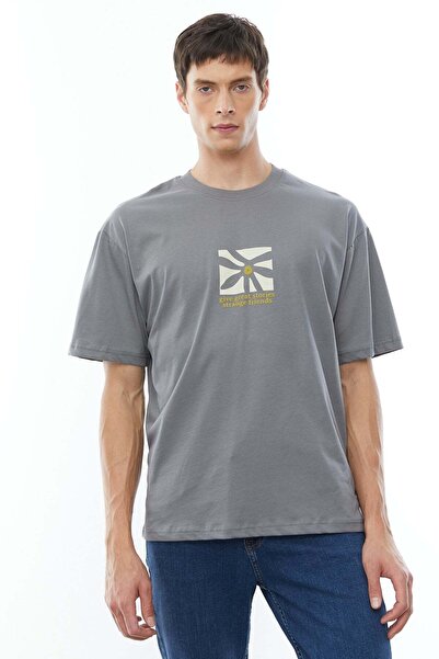 PAULMARK Tricou cu imprimeu cu guler rotund