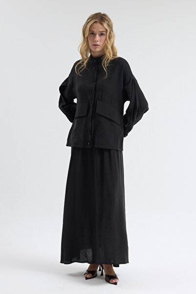 VAVİNOR Terra Etek Bluz Takım - Siyah