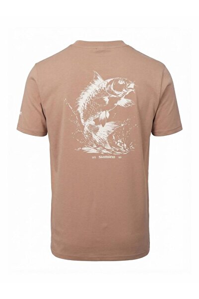 Shimano Brown Carp Sazan L Beden T-Shirt