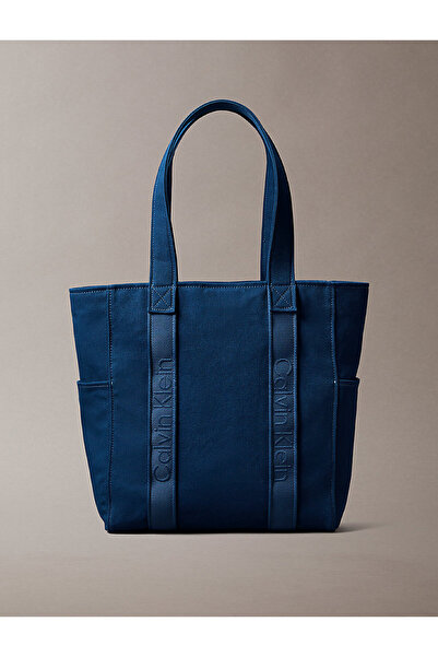 Calvin Klein Kadın Webbing Strap Canvas Tote Çanta