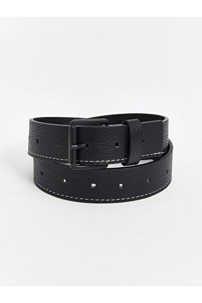 LC Waikiki ACCESORII LCW Curea pentru bărbați cu aspect piele neagră