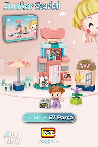 Vagonlife Loz Junior Series Gift Shop 57 Pieces Decorative Toy Building Set B...