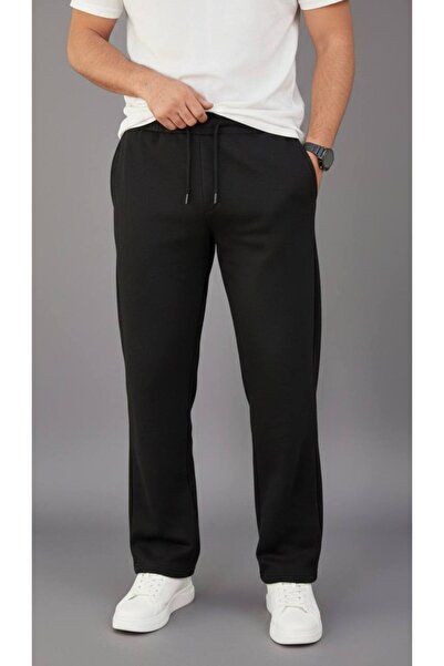 STOCX 3 İplik Şardonlu Baggy Fit Düz Paça Eşofman Altı