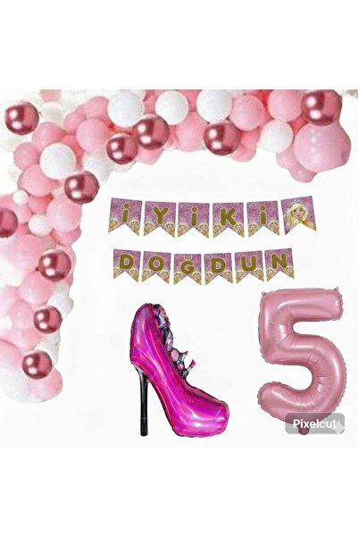 Mehca barbie folyolu 5 yaş doğum günü konsepti