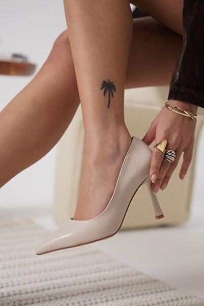 Zerenyus ZR08MS26 Stiletto Premium pentru Femei Bej Mat 8 cm