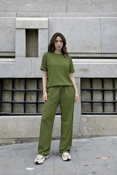 YAKAMEL Women's 2 Yarn Oversize High Waist Comfortable Cut Loose Leg Short Sl...