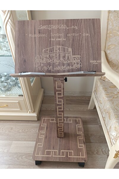 iskender wood ahşap Kuran Okuma Rahlesi Ayaklı Ahşap Yükseklik Ve Okuma Açısı...