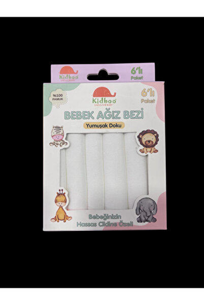 LaraLisa 12 Adet %100 Pamuk 24x24 cm Yumuşak Doku Bebek Ağız Bezi