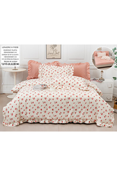 FIONNA.RO 6-Piece Fine Cotton Underwear with Stretchy Ruffle Pattern - Peach ...