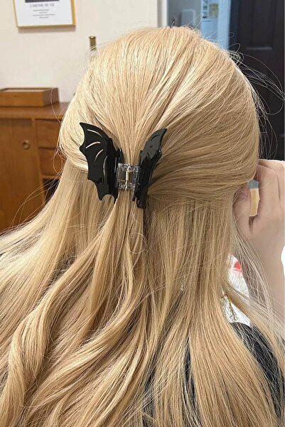 TAKIŞTIR Crna kopča sa figurom slepe šišmiše