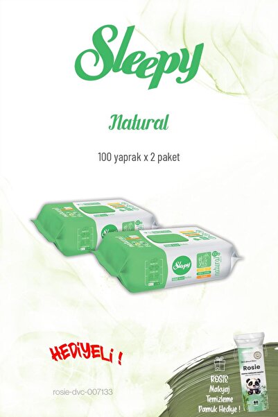 Sleepy 2'li Natural Kişisel Bakım Havlusu 100'lü ve Rosie